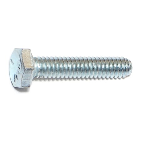 Midwest Fastener Grade 5, 1/4"-20 Hex Head Cap Screw, Zinc Plated Steel, 1-1/4 in L, 12 PK 60403